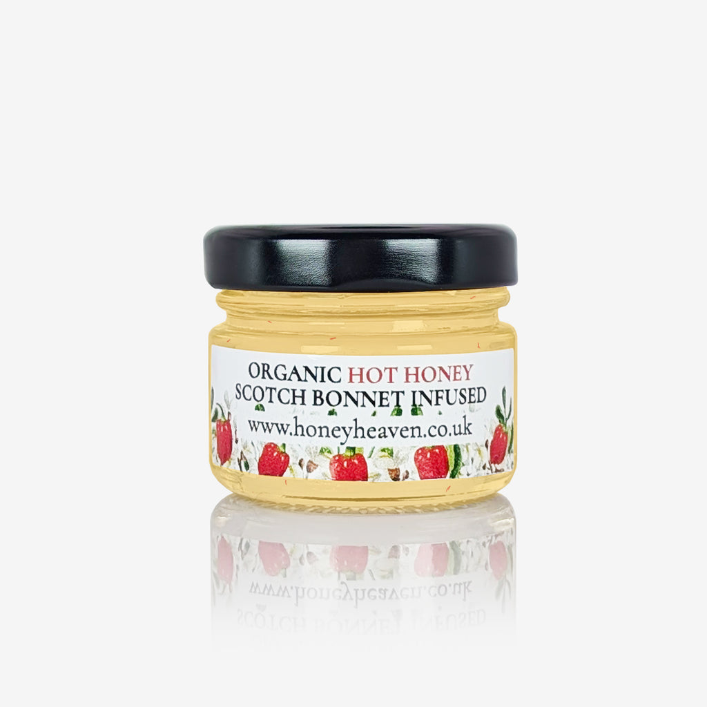 Organic Mini Hot Honey Infused with Scotch Bonnet 40g
