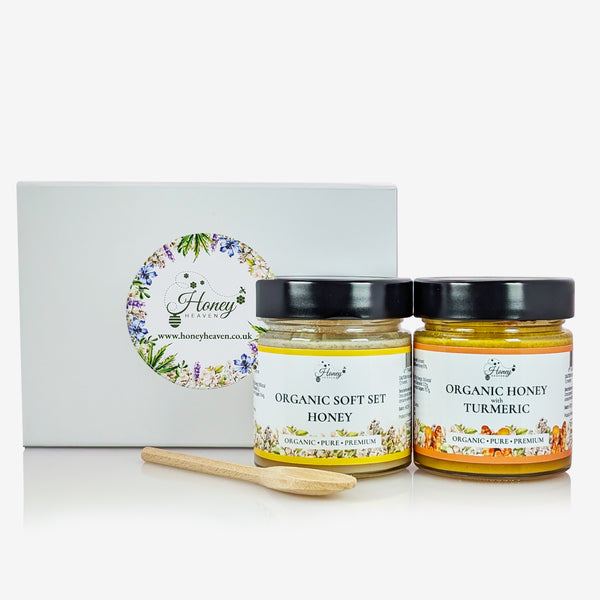 Honey Heaven's Organic Soft Set & Turmeric Honey Gift Set
